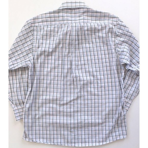 MICHAEL KORS Mens White Blue Pink Black Striped Button Dress Shirt Sz 16.5 32/33 - Picture 4 of 4